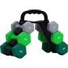 DecHome - Set Manubri con Supporto, 3 Coppie di Pesi da 2 x 3 kg, 2 x 4 kg, 2 x 5 kg, Multicolore - L6322MX