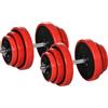 DecHome - Set Manubri Palestra con Pesi da 40kg rivestiti in Gomma in Metallo e Sabbia di Ferro 45x26x26 cm Rossa - 239V00RD-A91