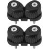 BESTonZON 2 Pezzi Morsetto per Corda in Nylon Nero per Barca | Installazione Facile su Bordo, Controllo Rapido Mano, Resistenza AI Raggi UV, per Ormeggio e Scotte