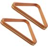 ULTECHNOVO 2 Pezzi Triangolo da Biliardo in Legno di Pino Bordo Dorato | Struttura Triangolare Stabile, Finitura Liscia, per Tavolo da Pool e Sale Gioco, Colore Giallo