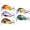 Zqkimzi Esca Artificiale da Bass 5 Pezzi Crankbait Artificiali | Swimbaits da Pesca per Principianti Per Bass Trota Pesce Gatto Crappie Riva Campeggio Stagno Kayak Outdoor