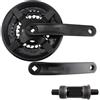 Generico Guarnitura, Compatibile con Shimano, FC-TY301 42-34-24T | Corona in acciaio 170MM 3X8/7/6 velocità per mountain bike