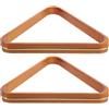 POPETPOP 2 Pezzi Triangolo da Biliardo in Legno di Pino, Struttura Gialla | Set da 8 Palline e Tavolo da Pool, Bordo Elegante, Superficie Liscia, Finitura Trim Dorato
