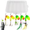Zenvorth Spinnerbait Esche Da Pesca Set di Accessori da Pesca, Scatola Portaesche | Spinner Acqua E Salata Bass Spinner Baits Jig Artificiali Scatola Portapesca In Metallo Confezio