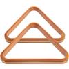 iplusmile 2 Pezzi Triangolo da Biliardo in Legno di Pino Bordo Oro | Struttura Triangolare, Finitura Gialla Decorativa, per Set a Otto e Nove Palle, Uso