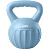 SPORTNOW Kettlebell 6 kg con impugnatura antiscivolo per palestra, Blu | Sollevamento pesi, allenamento di forza