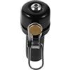 Angoily Campanello da Manubrio per Bicicletta, 22,2mm, Retro Nero | Suono 80 , Montaggio senza Attrezzi, Rame e Silicone, per Bici da Montagna e Ibride