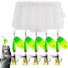 Generico Spinner Baits Per La Pesca Set di Accessori da Pesca, Scatola Portaesche | Metallo Acqua E Salata Bass Spinner Baits Jig Artificiali Scatola Portapesca In Metallo Confezio