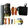 Generic Kit per spiaggia, pallavolo portatile, altezza regolabile, bastoni | Versatile rete da pallavolo, set facile da installare, pali in alluminio poliestere, linee guida pompa palla