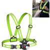 LICAEVEY 500LM Lampada da Corsa, 6 modalità Regolabile 45° | Gilet Riflettente con Strisce Riflettenti a 360 Gradi per Corsa Notturna, Camminata e Ciclismo