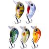 Generico Esche Swimbait 5 Pezzi Esche da Pesca Realistiche Oscillanti | Esche Da Pesca Simulate per Acqua Salata Campeggio Stagno Kayak Lancio all'Aperto Bass Trota Pesce Gatto Crappie