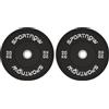 DecHome - Set 2 Dischi Pesi da 20kg in Gomma con Foro da 2/5 cm per Manubri e Bilancieri colore Nero - U5973BK