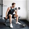 DecHome - Set Manubri Palestra da 2x12.5 kg Esagonale Pesi per Palestra con Impugnatura Zigrinata Antiscivolo colore Nero