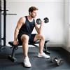 DecHome - Set Manubri Palestra da 2x12.5 kg Esagonale Pesi per Palestra con Impugnatura Zigrinata Antiscivolo colore Nero