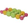 DecHome - Set Manubri Pesi per Braccia con Valigetta 6 Manubri da 0.5kg 1kg 1.5kg Acciaio e Rivestimento PU Rosso Giallo e Verde - 144A