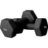 DecHome - Set 2 Manubri Esagonali da 2x5 kg in Metallo e Plastica con Impugnatura Antiscivolo 20x9x9 cm colore Nero - BKA777F