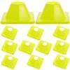 jojofuny 12 Pezzi Cono Mini da Allenamento Calcio e Pattinaggio, Giallo PE | Uso Interno ed Esterno, Visibilità Intensa, Portatile, Stabilità Migliorata, Resiste alla Deformazione