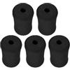 SAFIGLE 5 Pezzi Manicotto in Spugna, Diametro 22mm, Nero | Imbottitura Morbida per Uso Domestico, Diametro Esterno 75mm, per Rulli e Leg Curl