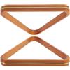 BESTYASH 2 Pezzi Triangolo Biliardo in Legno Finitura Oro | Struttura Triangolare Stabile, Racking Preciso delle Sfere, Bordo Decorativo Dorato, per Sale e Bar