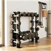 DecHome - Porta Pesi Rastrelliera Manubri a 4 Ripiani Carico 200kg 70x21x55 cm colore Nero