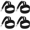 Angoily 2 Paia Cinghie per Guanti da Sci con Fibbia, Nero, per Snowboard | Nylon e Fibra Mista, Cinturino Regolabile al Polso, Banda Riflettente, per Sci e Neve, Unisex