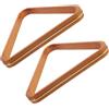 VALICLUD 2 Pezzi Triangolo da Biliardo in Legno di Pino Elegante | Struttura Triangolare, Finitura Liscia e Decorativa, per Racking Saldo delle Palle e Uso Domestico
