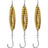 Opilroyn Cucchiaini da Pesca 3 Pezzi Di Esche Metalliche Affondanti Per Bass Con Amo | Esca Artificiale Per Pesca Al Bass Con Design A Catena Brillante Per Pescatore In Lago Traina Lancio Pesce Gatto Salmo