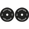 DecHome - Set 2 Dischi Pesi da 5kg in Gomma con Foro da 2/5 cm per Manubri e Bilancieri colore Nero - U5981BK
