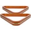 UKCOCO 2 Pezzi Triangolo da Biliardo in Legno di Pino, Struttura Stabile | Palle da Biliardo e Set Otto Palle, Bordo Dorato Decorativo, Trasporto Facile, Uso in Sala