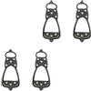 Vaguelly 4 Pezzi Copriscarpe Ramponi Antiscivolo per Neve, Nero, Metallo | Gomma Leggera, Calzata Rapida, per Scarpe Eleganti e Uso Outdoor su Neve Battuta