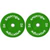 DecHome - Set 2 Dischi Pesi da 10kg in Gomma con Foro da 2/5 cm per Manubri e Bilancieri colore Verde - U5990GN