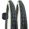 Generico KIT 2 COPERTONI BICI 26 X 1.75 44 559 BIANCO NERO