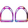 Hamwesh Staffe Inglesi, Staffe per Equitazione, 120 Mm | Staffe per Sella, Confezione da 2, Leggere, Base Acciaio Inossidabile, per Equitazione Inglese, Salto, Dressage, Trail