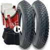 Generico KIT 2 COPERTONI ANTIFORATURA FAT BIKE 2 CAMERE D'ARIA 20 X 4.0 VALVOLA AMERICA