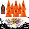 Generic Halloween Party Games Backyard Fun Tossing Ring Game | Festival Activity with Cones and Rings for Kids Adults Family Friends Home Indoor Living Room Backyard Lawn Office Holiday