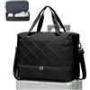 WEPLAN Borsone da Viaggio Bagaglio a Mano 45x36x20 Easyjet Borsa da Cabina | Borsa da Viaggio con Scomparto Scarpe Borsone Palestra Borsa da Weekend Donna Uomo Borsa Parto Ospedale Mamma,C02-Nero