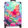 NoBoringSuitcases.com NoBoringSuitcases© Valigia Grande Bambini Rigida Trolley Da Stiva Viaggio | 77x51.5x28 cm - Aereo Ruote Valigie Leggere Bimbo Neonato Valigetta XL Trolly Farfalla - Fiori - Colorato