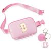 BLONWINER Borse a tracolla per adolescenti, marsupio con graziosa catena con lettere per donne, amici, sorelle, regali pop per compleanno e festival, borsa personalizzata per ragazze adolescenti, rosa, 4-D