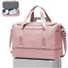 WEPLAN Grande Borsone da Viaggio Donna Borsa da Weekend Bagaglio a Mano | Borsa da Viaggio con Scomparto Scarpe Borsone Palestra Borsa da Cabina Donna Uomo Borsa Parto Ospedale Mamma,A06-Rosa