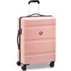 DELSEY PARIS - AIRSHIP 2.0 - Valigia da stiva - 66x46x28 cm - Rosa | Guscio rigido e leggero, Garanzia 2 anni, Lucchetto TSA, Taglia media L, 4 ruote doppie, Tasca a rete, Maniglia laterale, ABS