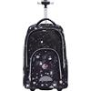 HIKUUER Zaino Trolley Da 45 L, Con Ruote, Bagaglio A Mano Per Viaggi Brevi, Viaggi D'Affari, Scolastici O Commerciali, Grigio Stellato, Moderno