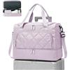 WEPLAN Borsone da Viaggio Bagaglio a Mano 45x36x20 Easyjet Borsa da Cabina | Borsa da Viaggio con Scomparto Scarpe Borsone Palestra Borsa da Weekend Donna Uomo Borsa Parto Ospedale Mamma,D05-Viola