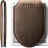 VULKIT Portabanconote Magnetico Slim in Vera Pelle Portacarte di Credito Porta banconote, Potente Magnete Contiene 20 x Banconote Piegate