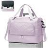 WEPLAN Borsone da Viaggio Bagaglio a Mano 40x30x20 Ryanair Borsa da Cabina | Borsa da Viaggio con Scomparto Scarpe Borsone Palestra Borsa da Weekend Donna Uomo Borsa Parto Ospedale Mamma,D05-Viola