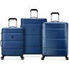 DELSEY PARIS - AIRSHIP 2.0 - Set di 3 valigie rigide - Blu chiaro | Guscio rigido e leggero, Garanzia 2 anni, Lucchetto TSA, Set di valigie, 4 ruote doppie, ABS