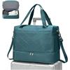 WEPLAN Borsone da Viaggio Bagaglio a Mano 40x30x20 Ryanair Borsa da Cabina | Borsa da Viaggio con Scomparto Scarpe Borsone Palestra Borsa da Weekend Donna Uomo Borsa Parto Ospedale Mamma,C04-Blu Pavone