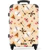 NoBoringSuitcases.com NoBoringSuitcases© Valigia Medio Bambini Trolley Media Rigida Da Viaggio | 67x43x25 cm - Ruote Valigie Bagaglio Trolly Leggera Valigetta M Bagagli Motivo a insetti - Marrone - Rosa