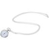 LALADEFIEE Orologio da Taschino Moderno Catena, in Lega Argento | Tasca Design Semplice e Decorativo, Vetro Trasparente, Stile Casual Elegante