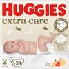 Huggies Extra Care Neonato, 24 Pannolini Taglia 2 (3-6Kg) | Pannolini Taglia 2, Alta Assorbenza, Con Bande elastiche, Materiale Traspirante, Ipoallergenici