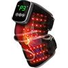 Dechoga Terapia termica senza fili a luce rossa per ginocchia, cuscino riscaldante regolabile con controllo touchscreen, chip a 5 marce, luce rossa 3 in 1, batteria da 5000 mAh, lunghezze d'onda di 660 nm e